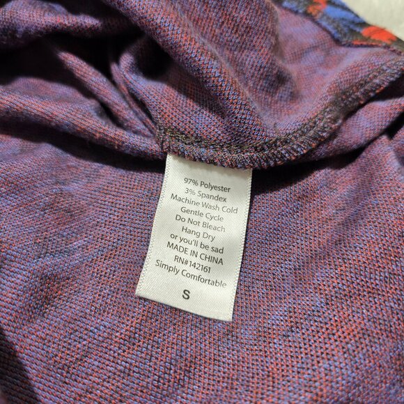 LuLaRoe Womens Pleated Pull On Skirt Size Small Black Red‎ Blue Stretch Midi - Picture 5 of 8